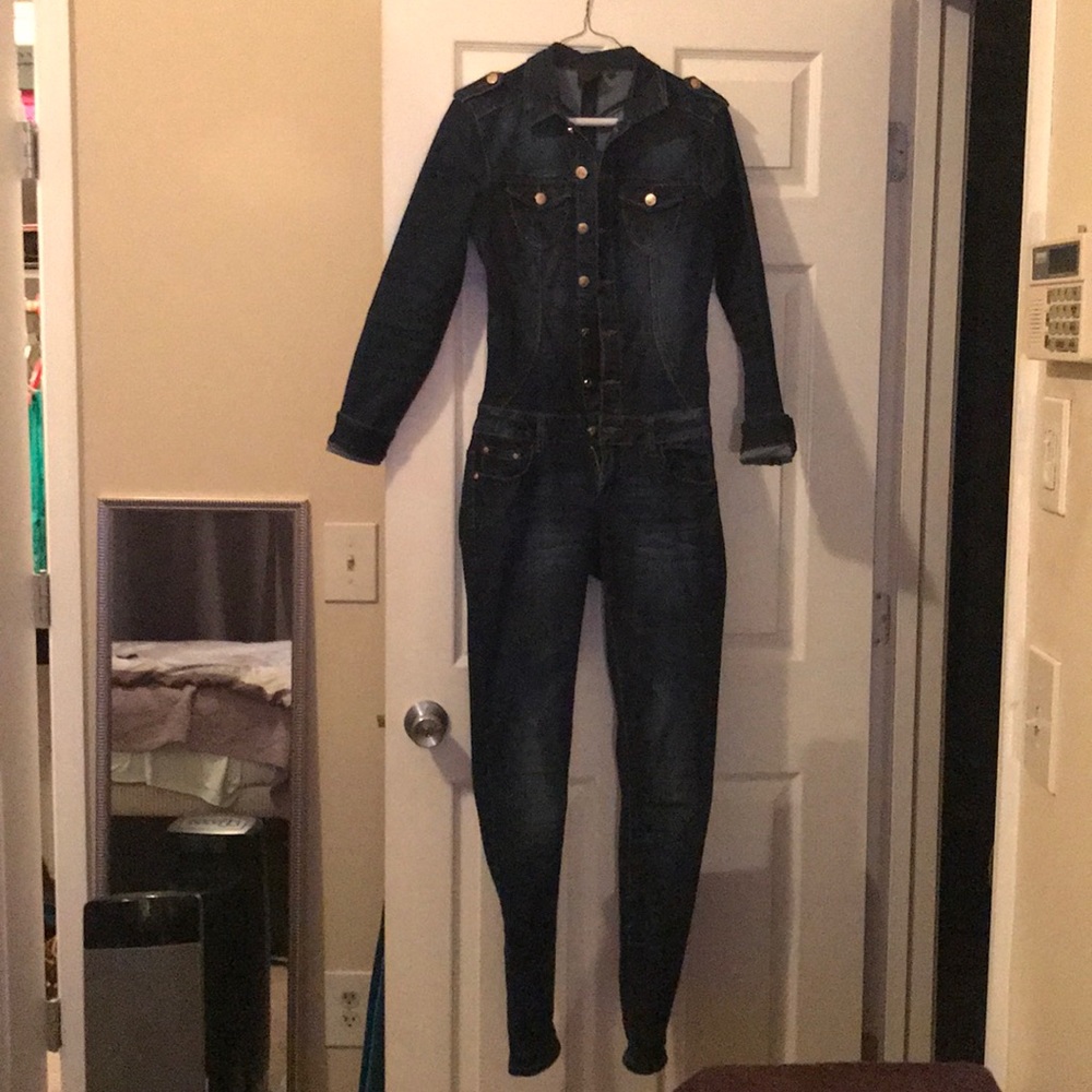 Denim jumper size Medium stretch